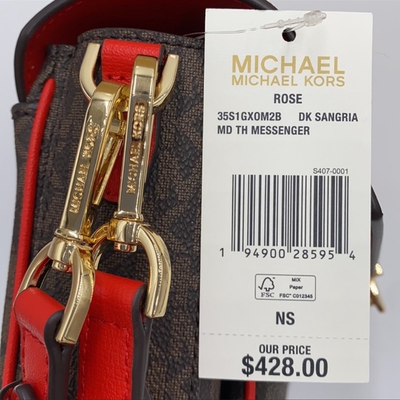 MICHAEL KORS Rose Medium Top Handle Messenger - Picture 4 of 4